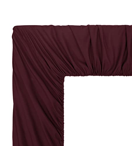 Chezmoi Collection Liam Burgundy Queen Size Comforter Set - 7 Pieces Coin Pattern Bed In A Bag With Comforter, Bed Sheets, Pillowcases, & Shams Bedding Set #TOP5
