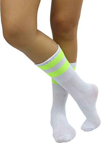 Image of ToBeInStyle Women's Acrylic Ankle Hi With Double Stripe Top Crew Fun Athletic Socks