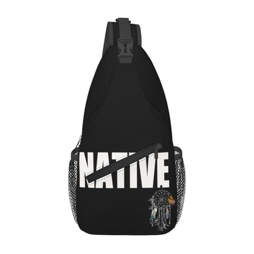 ASYG Natives Sling Bag Native American Shoulder Bags Indians Bag Native America Crossbody Chest Daypack Casual Backpack Bag