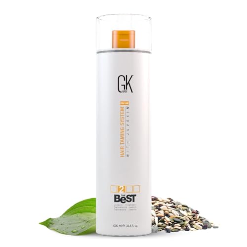 GK HAIR Global Keratin The Best (1000ml / 33.8 Fl Oz) Tratamiento Capilar Suavizante de Keratina Complejo Brasileño Profesional Alisado Para un Cabello Suave y sin Frizz - Sin Formaldehído