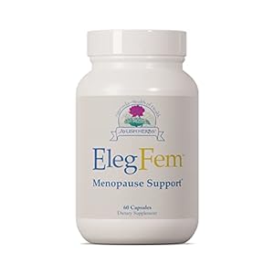 Ayush Herbs Eleg Fem Herbal Menopause Supplements for Women, Capsules for Balanced Hormones, 60 Vegetarian Capsules