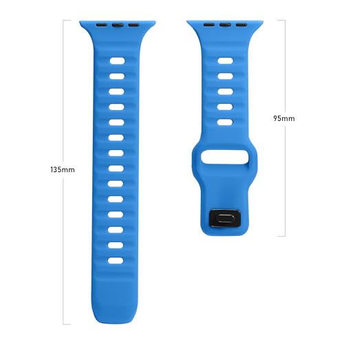 Square Buckle Horizontal Stripe Silicone Strap for Apple Watch Bands2