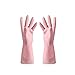 Czyszczenie rękawiczek do zmywania naczyń-wielokrotne użycie, wodoodporne i bezpoślizgowe do regularnego użytku domowego (2-pak). (Color : Pink, Size : 11.8x2.55-3.15 inch)