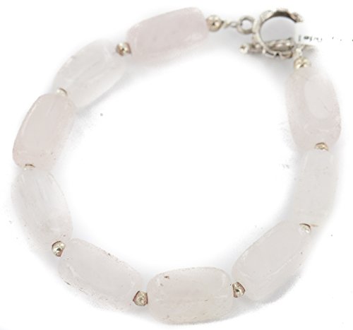 Image of $80Tag Certified Navajo Nickel Natural Quartz Native American Bracelet 13048-8 Made by Loma Siiva