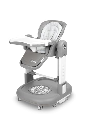 CARETERO - Sitron Hochstuhl 3in1 für Baby – Hochstuhl, Kinderhochstuhl und Lauflernwagen Baby, Verstellbar, Sicher Lauflernhilfe, Multifunktionaler Kinderstuhl - Grau
