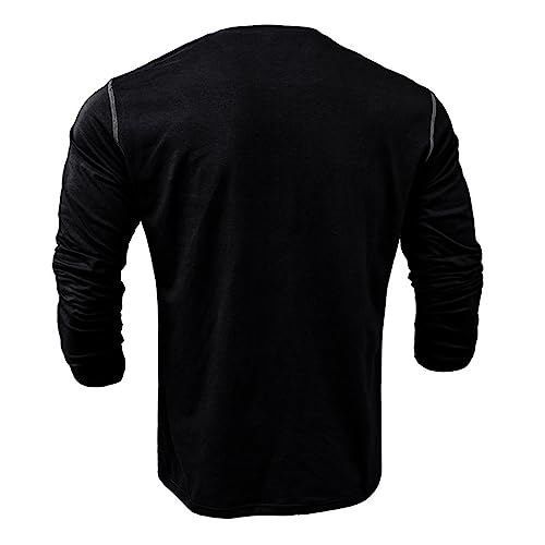 Mens Henley Shirts Long Sleeve Tactical Fleece Sweatshirt Button Pullover Sweater Casual Sweater Lightweight Pullover4