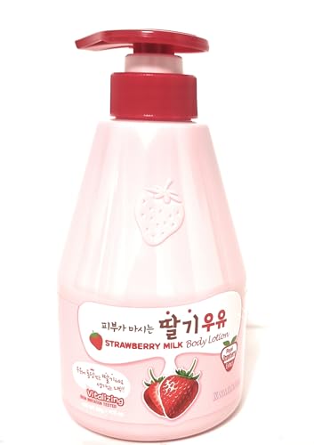 KWAILNARA Strawberry Milk Vitalizing Body Lotion 560g | Long-Lasting Hydration & Moisture | Soft, Smooth Skin | Daily Moisturizing Body Care | Korean Skincare