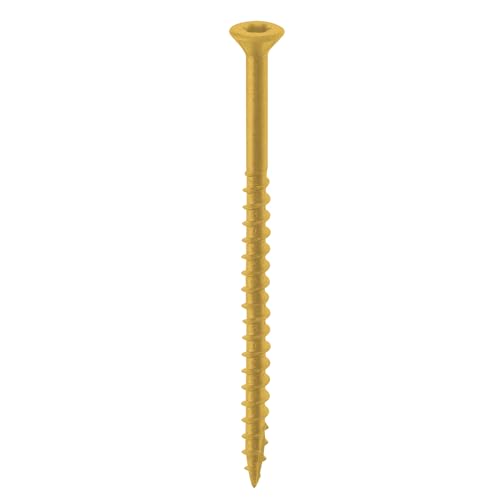 Nuvo Iron #10 Screw, 4", Torx Head, Tan, 100 Count