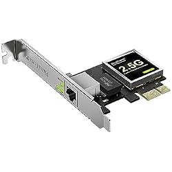 BrosTrend 2.5Gb Network Card, PCIe Network Adapter RJ45 NIC with Extra Low-profile Bracket PCI Express Gigabit Ethernet Card for Windows 11/10/8.1/8/7/XP, Windows Server... Limited Lifetime Protection