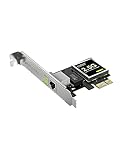 BrosTrend Carte Reseau 2,5G PCIe PCI Express Gigabit Ethernet Cartes Réseaux Adaptateur RJ45 LAN Port avec Extras Profil Bas pour PC Compatible avec Win11/10/8.1/8/7/XP Windows Server Protection à vie