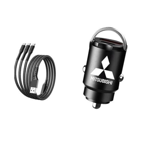 MEDAPI Chargeur Téléphone Voiture pour Mitsubishi Fortis 2013-2016, Câble Allume-Cigare Rapide Pratique Accessoires,A-Black