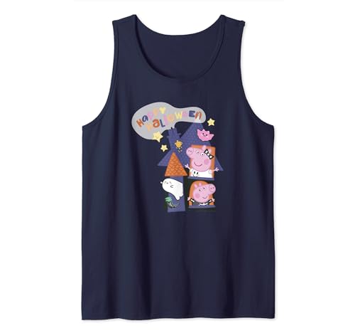 Débardeur Peppa Pig Halloween pour enfant avec motif de maison hantée spatiotemporel
