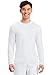 Cherokee Men’s Long Sleeve Underscrub Knit Tee – Soft Stretch Crew Neck Base Layer – Pack of 2 - CK807, M, White