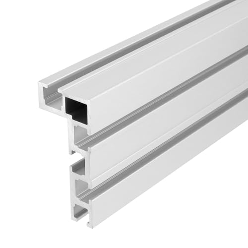 QWORK® T Nut Schiene 75 Typ 400MM Aluminium-T-Nut Gehrungsschienenlehre | DIY Holzbearbeitung, Tischkreissäge, Zaunbefestigung