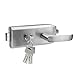 Mewutal Frameless Double-Sided Glass Door Lock Stainless Steel Office Door Latch for 5/16