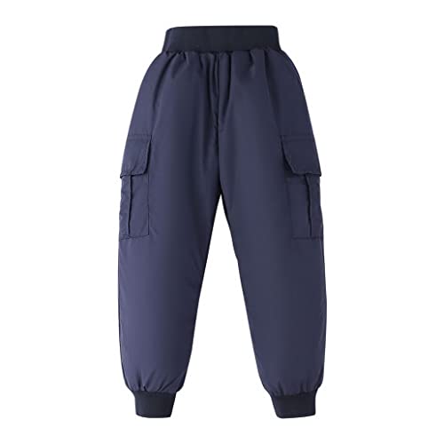 Evedaily Pantalons d'hiver Enfants Pantalons en Duvet Légers Chauds Filles Garçons Coupe-Vent Pantalons de Neige Chauds Tout-Petits Pantalons de Ski Épais Pantalons Chauds pour Enfants 3-6 Ans Cover