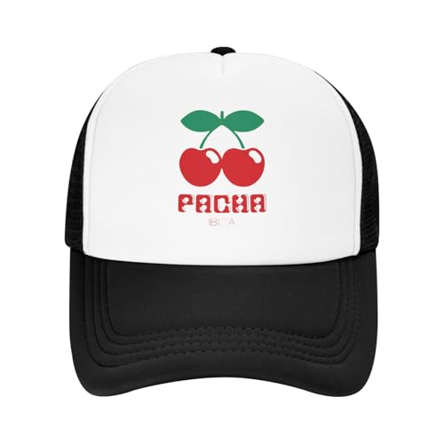 Bienvenidos a Pacha Ibiza Holiday Cherry Spanish Running Mesh Gorra de béisbol Mujer Hombre Beach Trucker Hat 2024 Nuevos Sombreros de Baile Callejero