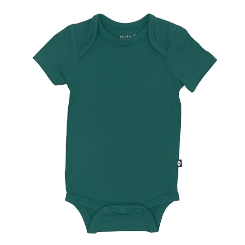 Image of KYTE BABY Short Sleeve Baby Bodysuit, Buttery Soft Rayon Made From Bamboo, Wardrobe Essential For Newborn and Baby