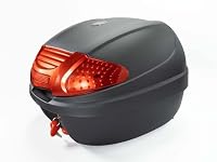 SECURA Motorradkoffer Topcase schwarz 32 L abschließbar mit Rücklicht und Halterung | Topcase für Motorrad Quad Zubehör Koffer hinten | Top Case Gepäckträger Koffer Motorrad Box – Ansicht 7