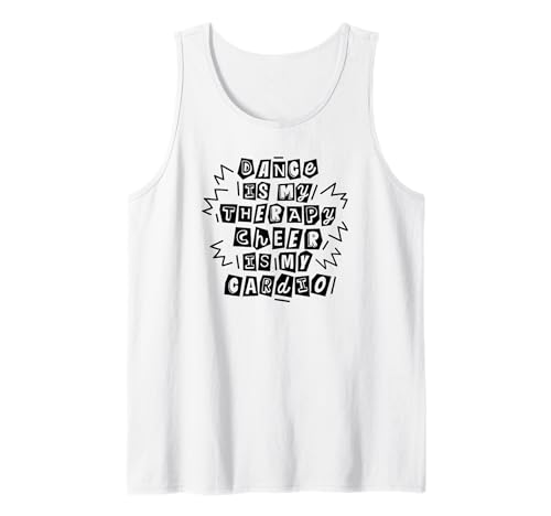 Cheerleader Funny: el baile es mi terapia La alegría es mi ejercicio cardiovascular Camiseta sin Mangas
