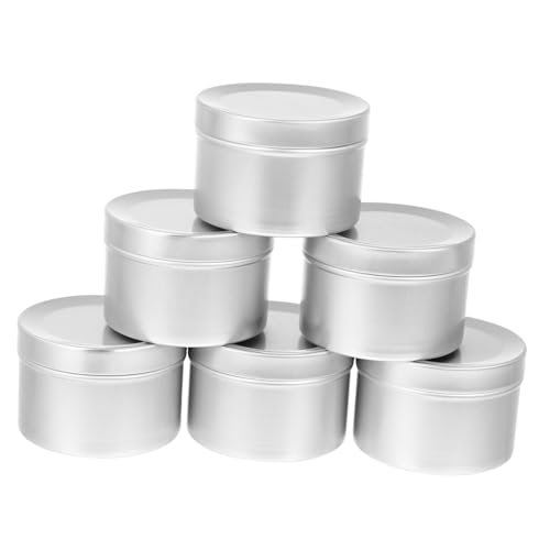 Cabilock Metal Aluminum Aromatherapy Can Round Jars for Candles Bulk Candle Jars Sealing Lid