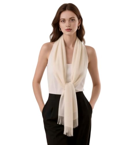 LA FERANI Sommerschal Damen Kaschmir extra dünn Halstuch 175x70...