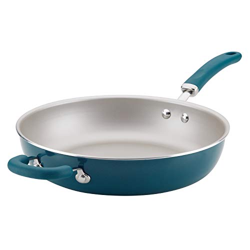 Rachael Ray Create Delicious Deep Nonstick Frying Pan / Fry Pan / Skillet - 12.5 Inch, Blue by Rachael Ray - Used condition - US$23.78