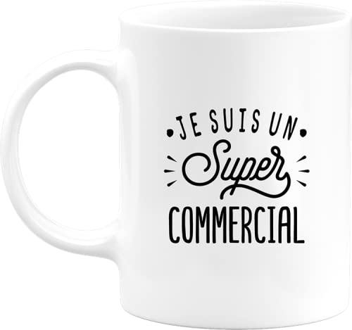 Otshirt Mug je suis un super commercial | Imprimé en France, cadeau humour anniversaire original rigolo humoristique Cover