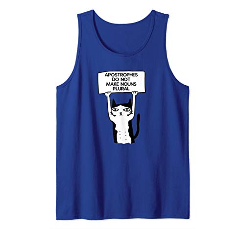Apostrophes do not make nouns plural nerd cat tank top