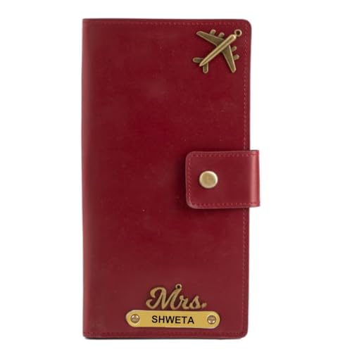 Image of ncgifts - Elegant Passport Holder for Family 4 with Boarding Pass | Passport Boarding Pass Currency Card Slot & Coin Holder for Men & Women | Corporate Office Gift Employee Colleagues