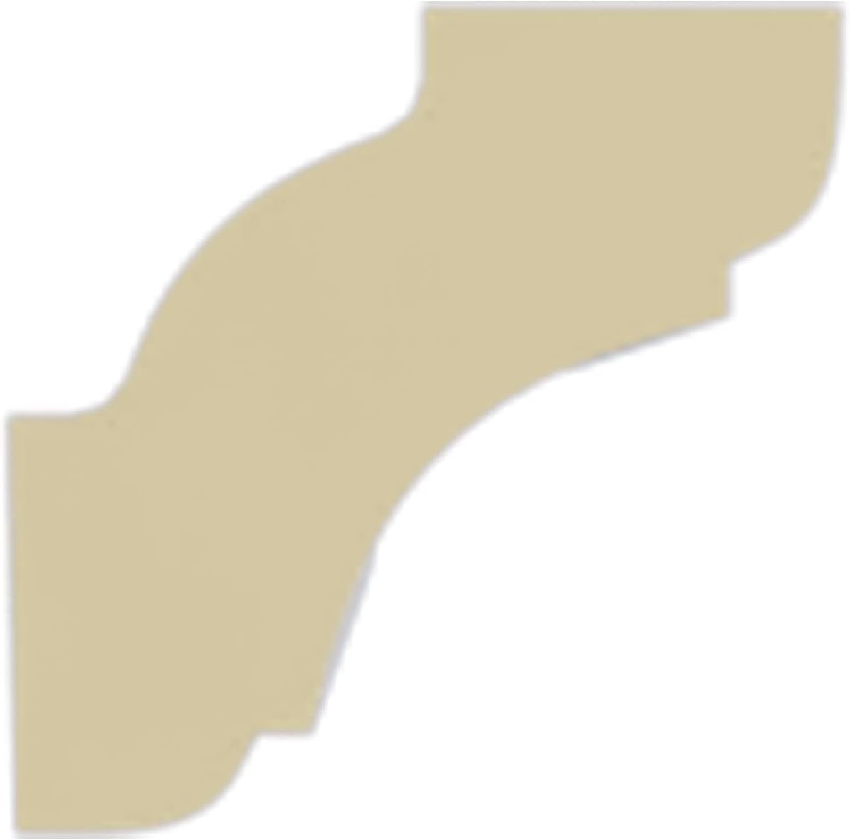 Endurathane Edinburgh Crown Moulding, 1"H x 1 1/8"P x 1 1/8"F x 94 1/2"L, Factory Primed