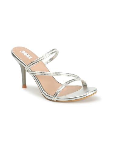 Image of ELLE Women Round toe Stiletto Heel Slip-On Sandal