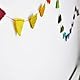 Gry & SIF handgemachte Wimpelgirlande aus Filz, ca. 1,9 m - Bunte Wimpelkette für Kinderzimmer, Boho-Deko, Kinderzimmer-Deko zum Aufhängen für Mädchen und Jungen, Kinderzimmer Wanddeko