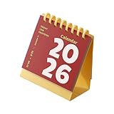 Tischkalender, 12 Monate, Referenz von Januar 2026 bis Dezember 2026, Doppelspulenbindung, Monatskalender für Notizen, Termine, professioneller Meeting-Planer