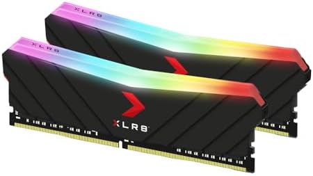 PNY XLR8 Gaming EPIC-X RGB™ DDR4 3200MHz 16GB (2x8GB) Desktop Memory Dual Pack, Black