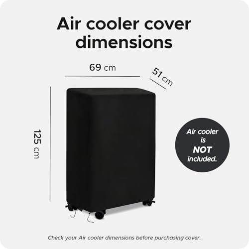 Image of Air Cooler Cover | Bajaj DMH 90 Neo 90L Litre Cooler Cover | Polyster | Black (90 ltr)