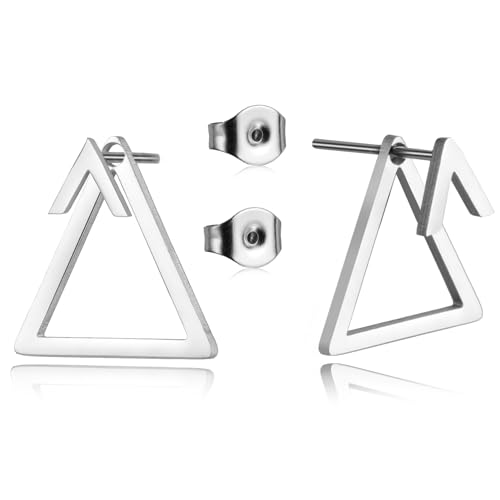 Dreamtimes Dreamtimes Boucles d'oreilles Triangle Petites boucles d'oreilles créoles avec épingle Boucles d'oreilles Huggie Hoop Petits bijoux géométriques...