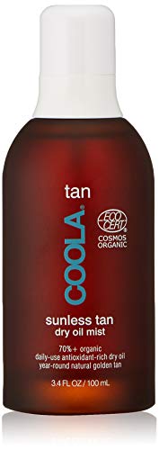 COOLA Organic Sunless Tan Body Dry Oil , Moisturizing , Antioxidant Enriched , Gradual Tan , Pina Colada
