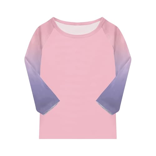 Cute Tops for Teen Girls Flowy 3/4 Sleeve Crew Neck Graphic Blouses Oversized Half Sleeve Tops Summer Kids Clothes2