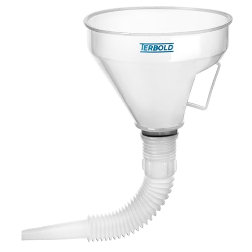 Image of Automotive Flex Funnel with Hose | Wide Mouth Flexible Oil Funnel for Automotive Use - Gas, Transmission Fluid, Car Fuel, Oil Change (Clear)