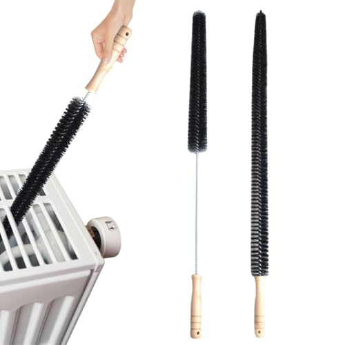 GXGM 2 Pezzi Pulisci Termosifoni, Spazzola Termosifoni Pulisci Flessibile Lungo Radiatore Con Setole Sottili E Lunghe Utilizzato Per Pulire Le Asciugatrici I Frigoriferi Le Lavatrici Può Essere,75 Cm
