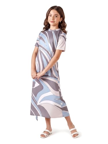 Image of HELLCAT Purple Dress for Girls for 11-16 Years | Stylish Long Dress for Girls Dress for Girls