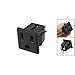 Panel Mount Outlet Power Socket 10 Pcs AC 125V 15A US Plug 3 Pins Panel Screw Mount Type Female Connectors Adapter, Black