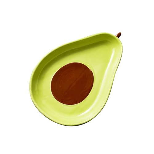 DECORNIJIA 欧式牛油果陶瓷プレート 軽量コンパクト食器 スムース表面デザート皿 サラダやスナック用 食品 無臭 家 レストラン対応