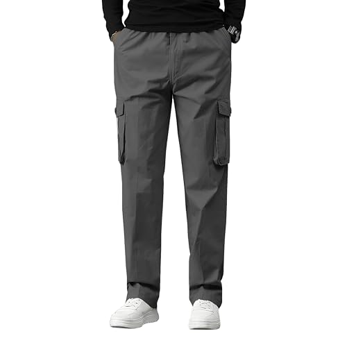 Image of Reoutlook Men's Cargo Pants - Comfortable, Durable, Multi-Pocket Tactical Work Pants for Outdoor, Hiking, & Everyday Wear