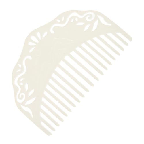 IWOWHERO 模造白翡翠白髪櫛 ヘアコーム 広口櫛 フレンチサイドコーム フランスのヘアピン ヴィンテージブライダルコーム ヘアサロンコーム 髪留め 女性の髪の櫛 理髪櫛 結婚式の櫛 樹脂 白い