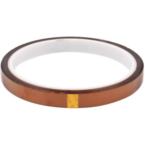 Image of Robocraze 10mm x 33m Kapton Polyimide Tape | Heat Resistant Adhesive Insulation Tape for Electronics, PCB Protection & 3D Printing Applications | High Thermal Resistance, Clean Removal