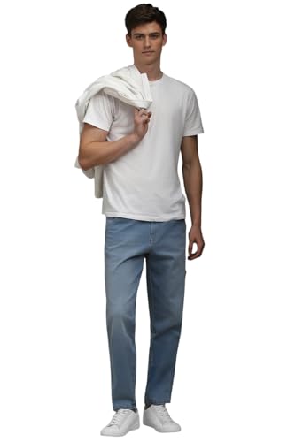 Image of Louis Philippe Men's Loose Mid Rise Jeans