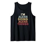 i'm alexis doing alexis things personalized name retro canotta