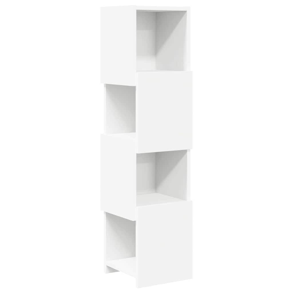 Armadio angolare 25,5 x 25 x 102 cm in legno con 4 ripiani